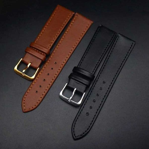 MenWomen PU Leather Strap Blk Brown 12mm 14mm 16mm 18mm 20mm 22mm Strap Relogio Masculino cessories L260509