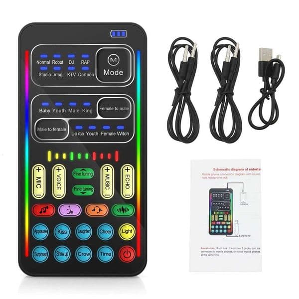 New I9 Multi-functional Handheld Changer Portable Voice Disguiser Mini Card With 8 Effects Sound Changes