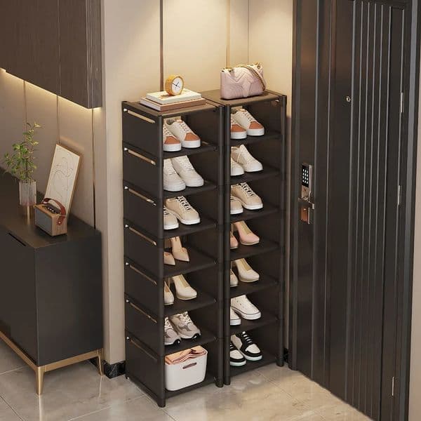 Multiple Layers Shoe Organizer Rack Space Saving For Wall Corner Stackable Shelf Adjustable Cabinet 240328