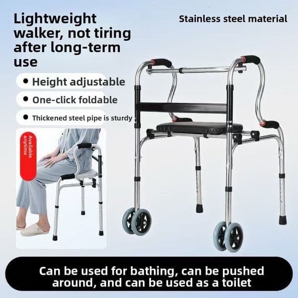 Walking aid elderly, walker the disabled, assistive device, walking support frame, four-legged rehabilitation trainer for home use