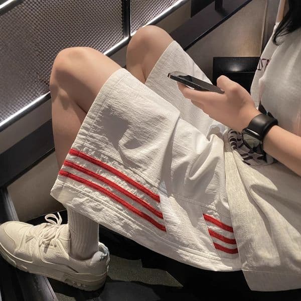 Summer Thin Designer Shorts Luxury Youth Outdoor Quick Drying Sports Pants American Trendy Brand Loose Casual Pants Striped Versatile Vacation Beach Pants
