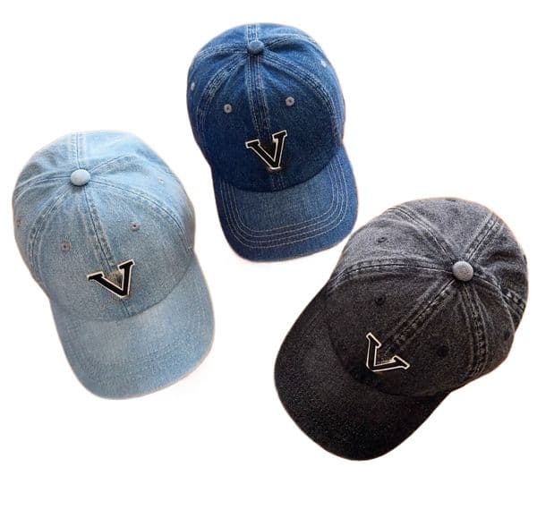 Vintage Denim Baseball Cap Luxe Washed Cotton Adjustable Snapback Casual Dad Hat for Men Women Streetwear Fashion Headwear Outdoor thumbnail 2