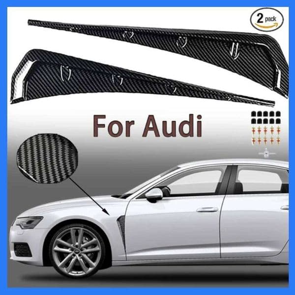 Car Fender Side Vents Air Wing Vent Trim Sticker For Audi A1 A2 A3 A4 A5 A6 A7 A8 RS5 RS6 TT b7 b8 b6 b9 8P 8V 8y R8 c6 c7 c8
