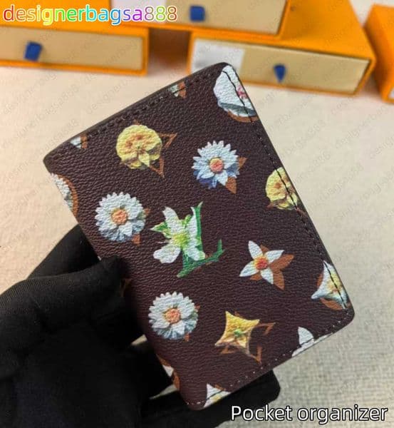 luxury Pocket Organizer Classic Monogram purse designer card holders Can hold credit cards ride cards business cards multiple colors Doughnut Wallet