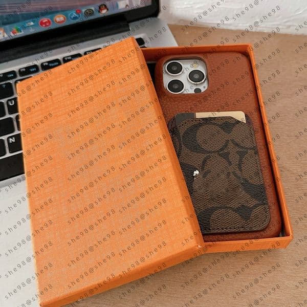 Luxury Leather Phone Cases For iPhone 17 16 15 14 pro max plus 13 12 mini 11 Pro XR XS MAX 7 8 PLUS Letter Mobile Back Cover With Card Pocket iphone Case For Samsung S24 Ultra
