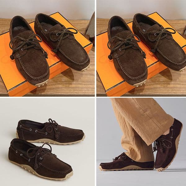 Gentleman Ladies Trail Sports Shoes Designer Retro Dark Brown Sneakers Top Quality Cowhide Street Casual Elegant Style Comfortable Couple Size