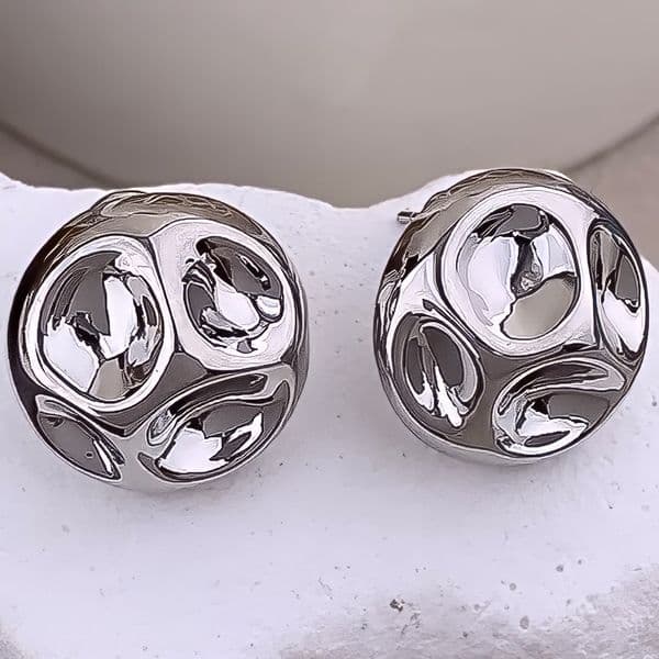 Designer Earrings Women 18K Gold Plated Earring Irregular Round Concave Stud Earrings Luxury Jewlery Designer for Women Elegant Free Shipping Buy One Get One