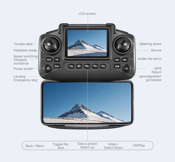 K812max Brushless Screen-Controlled Quadcopter HD Photography Drone GPS Return With Obstacle Avoidance Aerial Camera Kuhangxin 1626-511-1252