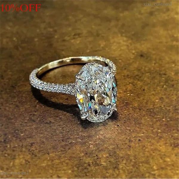 Retro Oval Zircon Promise Ring - Engagement and Wedding Ring - Elegant Women's Jewelry - Fashionable Large-Zone Zircon Women's Ring