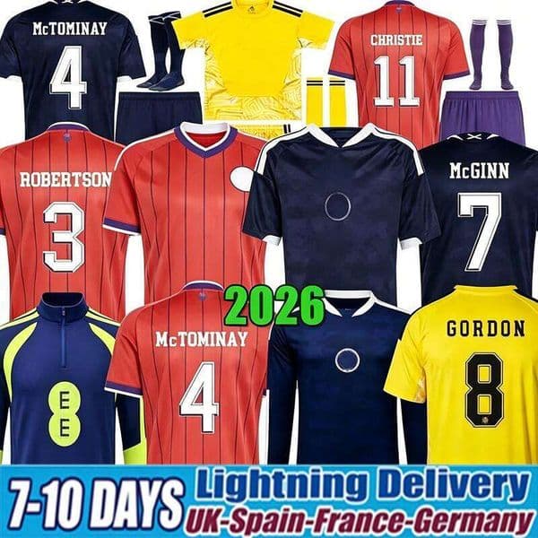 2026 World Cup scotland football shirt ROBERTSON ADAMS Soccer Jerseys DYKES McTominay McGREGOR SHANKLAND MCGREGOR Home away goalkeeper men kids kits set1