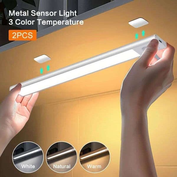 10-50cm LED Motion Sensor Light Night Wireless Lamp USB Battery Rechargeable Wall Under Cabinet For Bedroom Kitchen Lighting S260507