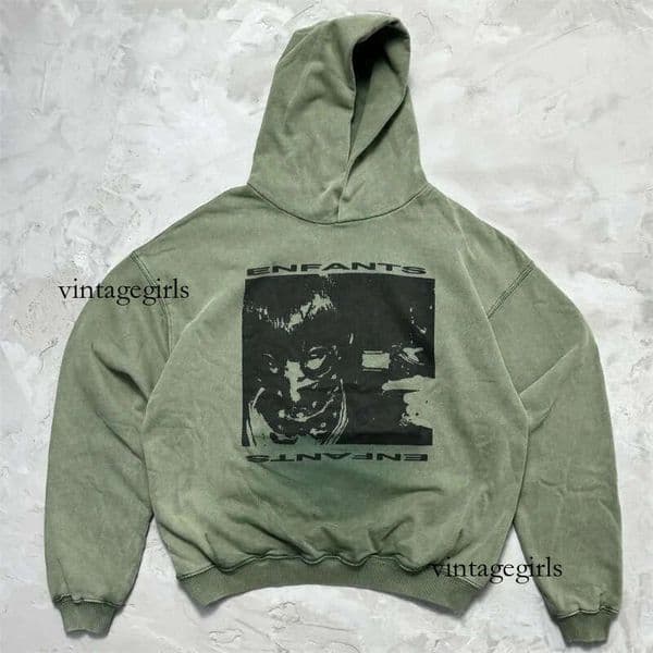 Trendy Washed Green Pullover Men Women High Quality Heavy Fabric Hoodie Designer Long Sleeve Autumn Winter Fashion Clothing Size S-Xl