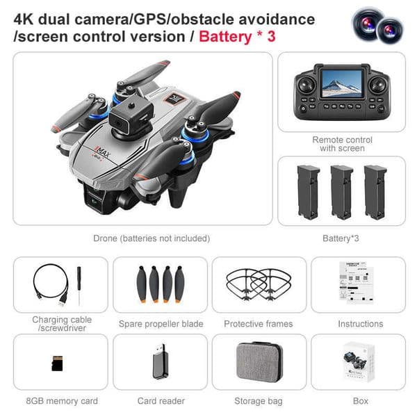 K812max Brushless Screen-Controlled Quadcopter HD Photography Drone GPS Return With Obstacle Avoidance Aerial Camera Kuhangxin 1626-511-1037