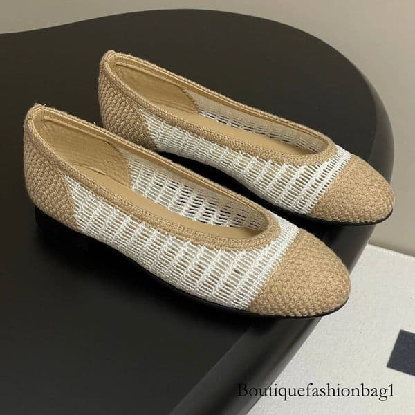 Newest 2025 Handmade Weave Round-Toe Shallow Woman Flats Bohemian Sandals Mix Colors Ballet Dance Shoes Mary Janes Mules
