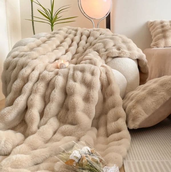 2026 Rabbit Fur Plush Blanket Winter Warmth Comfortable Blankets Bed Y Warm Sofa Cover Throw For Free Shipping 02