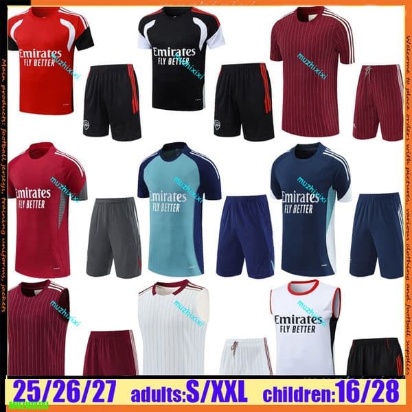 2026 2027 Arsenally tracksuit SAKA Football soccer jerseys gunners training 25 26 THOMAS TIERNEY Men Kids tracksuits shirt shorts kit maillot foot camiseta futbol
