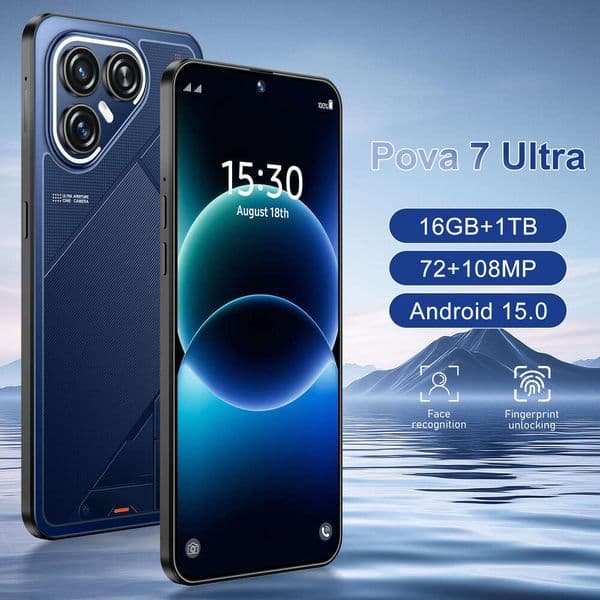 Customized Cross-Border Pova 7 Ultra Mobile Phone Android 16+1T Smartphone From The Source Manufacturer, Available For Foreign Trade And Dropshipping Technology