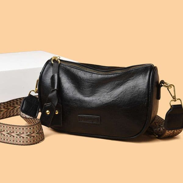 Cross-Border Fashion Simple New Trendy For Women, Versatile Wide-Strap Shoulder Crossbody Bag, Vintage Pillow Bag