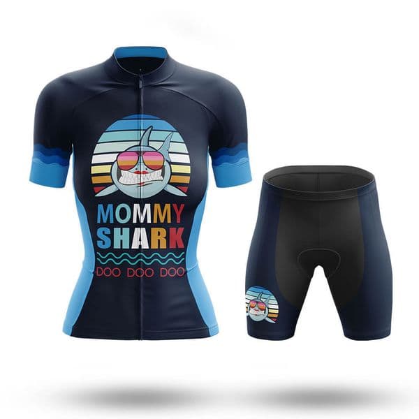 Mommy Cycling Jersey Womens Set Breathable Biking Outfit Quick-Dry Bib Bicycle Jersey with 19D Padded Shorts