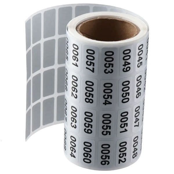 2000PCS Number Stickers Inventory Stickers Asset Tags Consecutive Number Stickers Self-Adhesive Numbered Labels 1-2000 260506