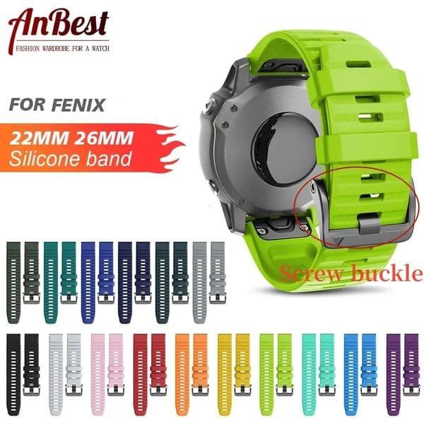 AN 26mm 22mm Band for 6X/6X Pro/5/3 Soft Silicone Strap for 6/6 Pro/5X/5 Plus Watchband Bracelet 260509
