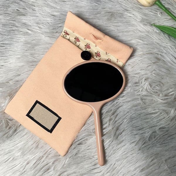 EPACK Portable Compact Mirrors Beauty Acrylic Cosmetic Mirrors Floral Flowers Classic Hand Makeup Mirror With Bags