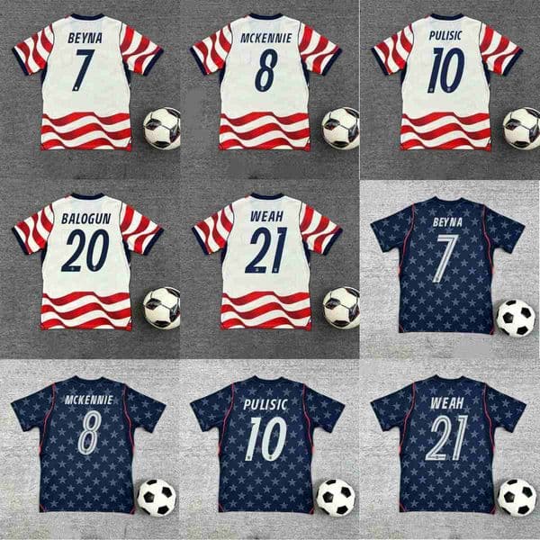 America team world Cup 2026 PULISIC MCKENNIE Jersey ADAMS REYNA AARONSON America Soccer jersey Football Shirt United States Camisetas USMNT Men Kids Set A2