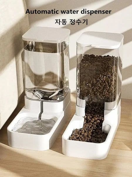Dog Automatic Feeder Transparent Automatic Gravity Cat Water Bowl High Capacity Food Storage Container Cat And Dog Accessories 260429
