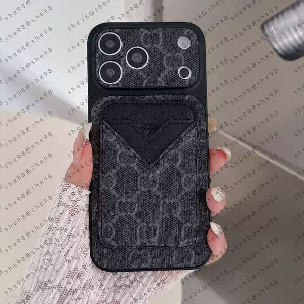 Designers Phone Cases wallet card pocket For iPhone 17 16 15 ProMax case 15Plus 14Pro 13 12 11 P Designer Fashion Creative Triangular Cellphone Case Luxury Cover