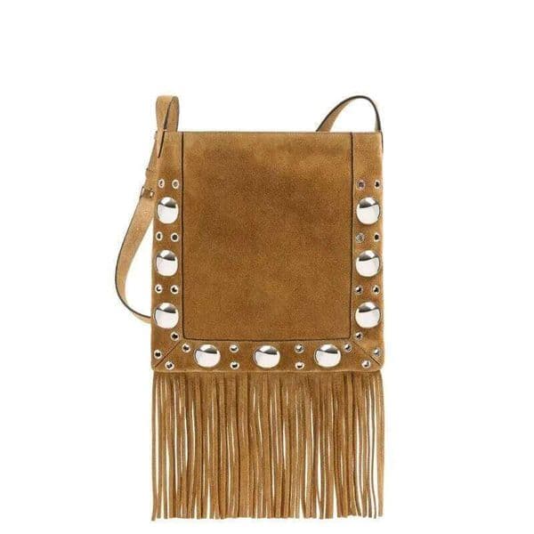 Original Designer Shoulder Women Bohemian Style Faux Suede Tassel Rivet Decoration Crossbody Bag 2025 Hit Trend Female Bags