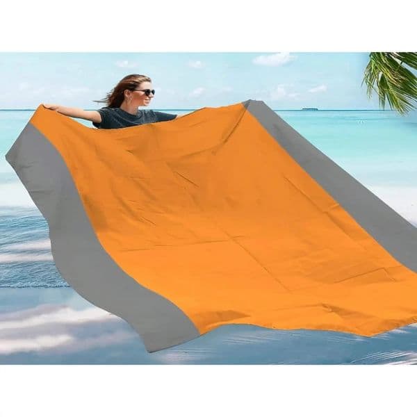 Waterproof Sandproof Beach Blanket Foldable Beach Mat With 4 Corner Stakes For Outdoor Camping Travel Vacation Hiking 260509