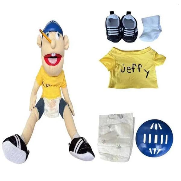 Game And Toy 2026 Game And Toy stuff animal 60Cm Jeffy Stuff Animal Hand Children Soft Talk Show Party Props Christmas Doll Plush Toys Puppet Kids Gift Free S