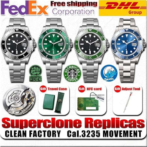 Clean Factory Luxury Men Designer Cal.3235 Automatic Movement Watches 904L Stainless Steel 100m Waterproof Luminous Ceramic Bezel Sapphire Glass