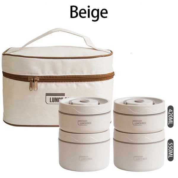 Stainless Steel Insulated Lunch Container Box Sealed Multifunction Portable Thermal Bento Box with Thermal Bag BWT002 260511