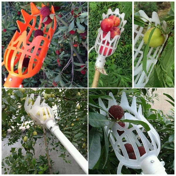 110PCS Garden Basket Fruit Picker Head Multi-Color Plastic Fruit Picking Tool Catcher Agricultural Bayberry Jujube Picking