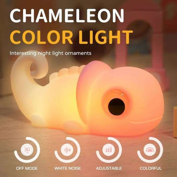 Chameleon silicone LED lamp USB rechargeable color-changing dimmable creative night light