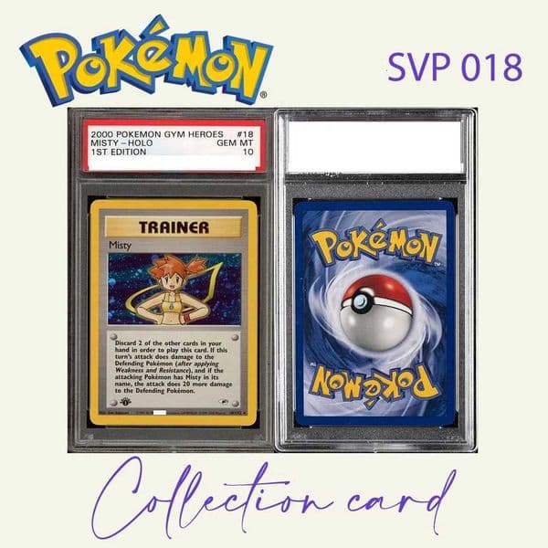 PTCG Rating Card 2000 GYM HEROES MISTY - HOLO 18/132 DIY Collection Card Copy 10Points Rating Card Anime Game Gift Toy L260511YL13