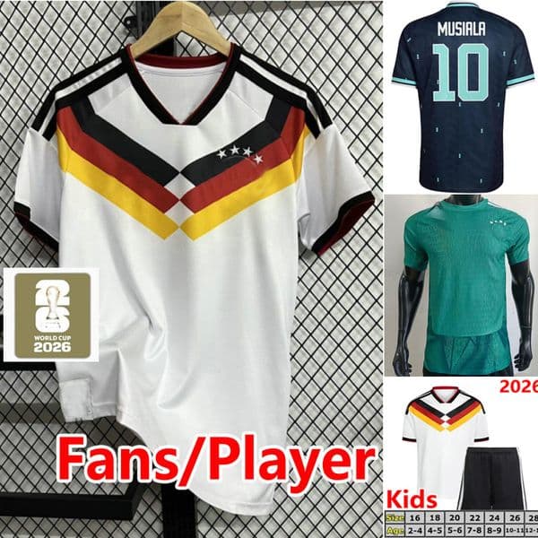 Germany world cup 2026 jersey fan player MUSIALA GORETZKA football shirt 26 27 UNDAV BAUMANN soccer kit KIMMICH WIRTZ SANE camesitas de futol women men kids uniforms