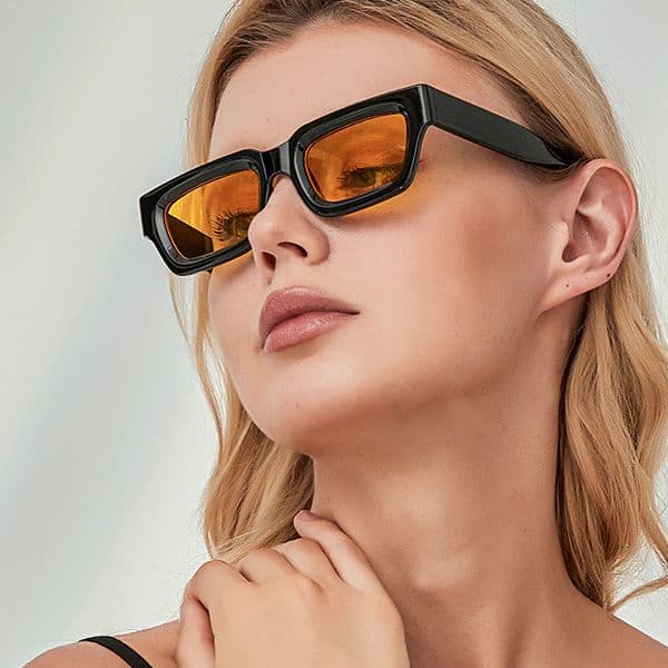 Free Shipping New European American Versatile Square Sunglasses, Retro Trendy Street Style For Women, Personalized And Fashionable Sunglasses