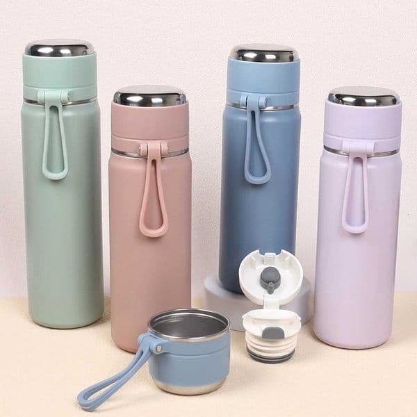 Stainless Steel Thermos Bottle 500ml/169oz And 600ml/20oz Vacuum Insated Water Bottle With Handle Travel Insated CupJ260511