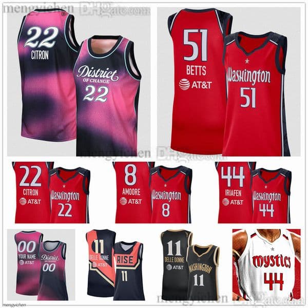 2026 Rebel Mystics Women Basketball Jerseys 44 Kiki Iriafen 22 Sonia Citron 8 Georgia Amoore 33 Lucy Olsen 0 Shakira Austin 51 Lauren Betts 3 Rori Harmon Printed
