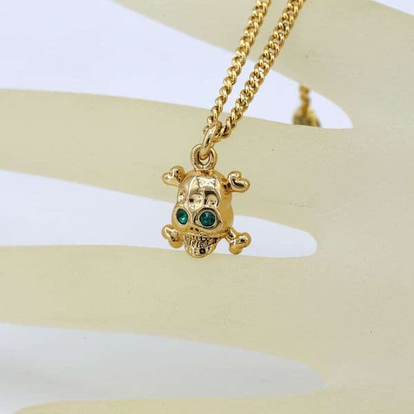 Juicy Versatile Punk gold Skull Necklace for Students, Simple Minimalist Ins Cool Style Clavicle Chain, Trendy Neck Chain Couture Jewelry
