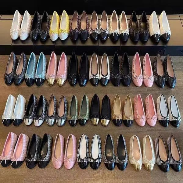 dress shoes mary jane sneakers ballerina shoes mesh ballet flats designer shoes paris brand designer black ballet flats shoes Women Quilted Genuine Leather Slip On