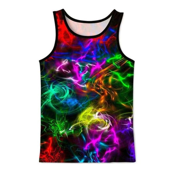 Colorful lightning Graphic Tank Top Men Clothing 3D Printed Sport Summer Streetwear Vest Quick Drying Sleeveless Sportwear Tops