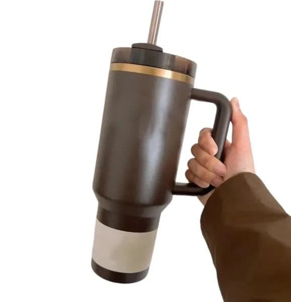 2026 US Stock 40Oz Mugs Chocolate Gold Tumblers Black Chroma Flamingo Cups With Handle Lid Straw Coffee Pink Water Bottles Ship In 12H Free Shipping 03