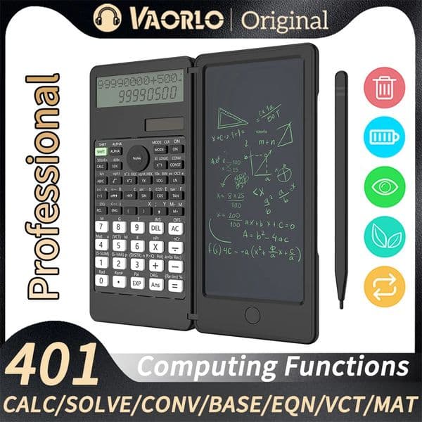 401 Computing Functions Solar Scientific Calculator With 6 Inch Writing Tablet Foldable Professional Calculators PK 991MS 991ES 260511