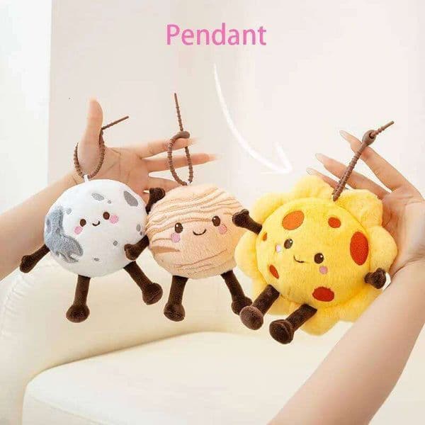 Cute Planet Plush Toy Earth Moon Sun Mars Stuffed Doll Soft Space Themed Pillow for Kids Home Decor Birthday Gift Creativity 26L0511