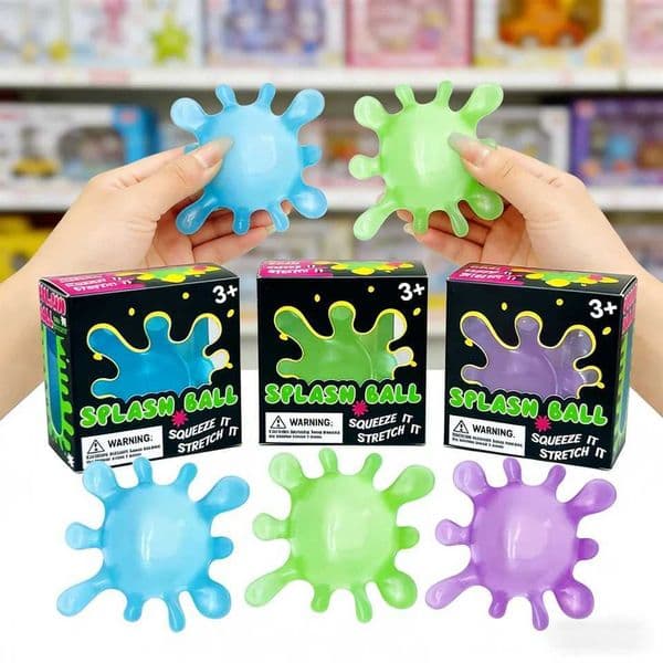 Schylling Needoh Splash Ball Sensory Stress Relief Squishy Cube AntiAnxiety Squeeze Object For Focus ADHD Population X260511