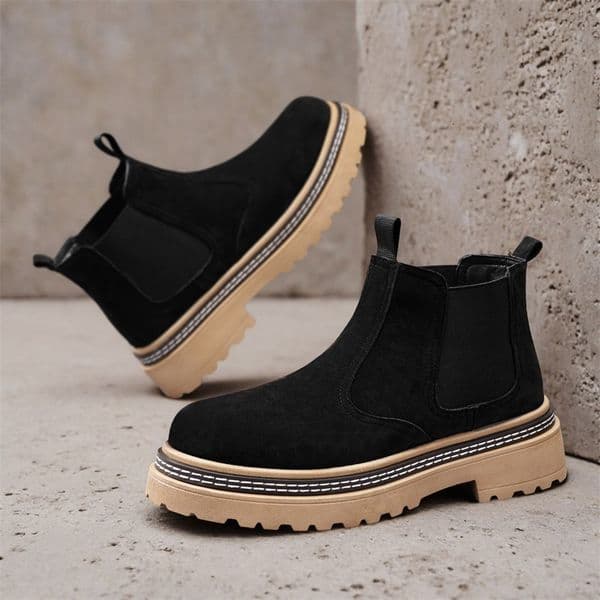 Ddmysports Autumn Winter New Shoes Thick Soled Height Increasing Martin Waterproof Non Slip On Boots Men S European Wholesale Outdoor Shoes