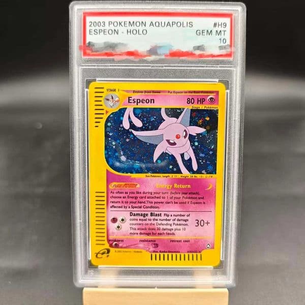 DIY PTCG Rating Card 2003 AQUAPOLIS ESPEON H9/H32 Collection Card Copy 10Points Rating Card Anime Game Gift Toy L2605112VWF